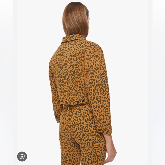 NWT Mother The Big Shorty Cropped Jacket in Hit the Spot (Cheetah) - Size S - Picture 2 of 9